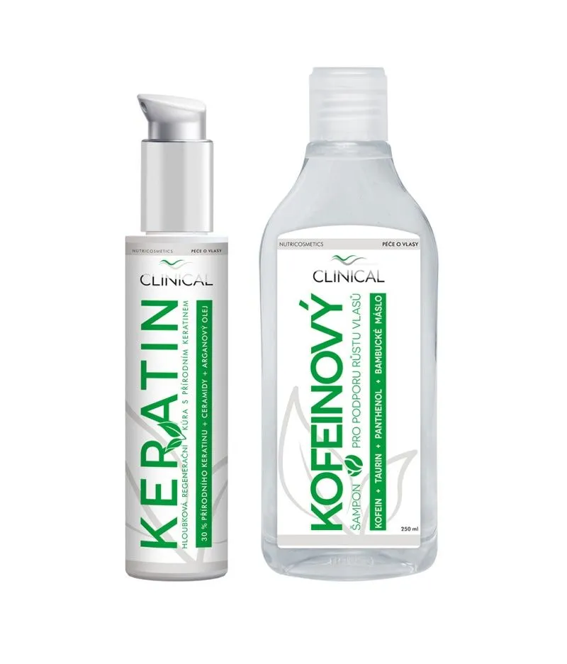 Clinical Keratin kúra 100 ml + Kofeinový šampon 250 ml
