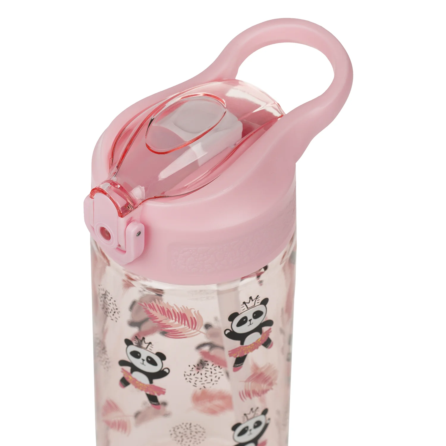 Baagl Tritanová láhev na pití s brčkem Panda, 500 ml