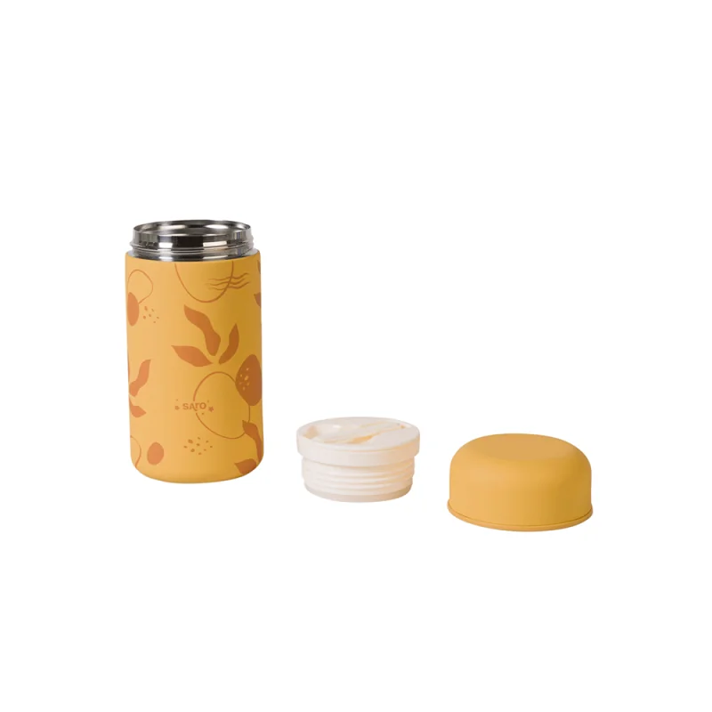 Saro Baby nerezová termoska na jídlo 500ml Mustard