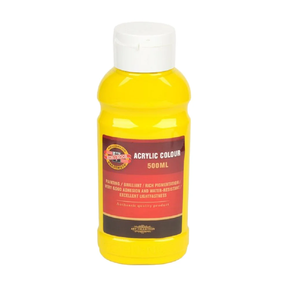 KOH-I-NOOR 1627/0205 - akrylová barva 500 ml, žluť primární