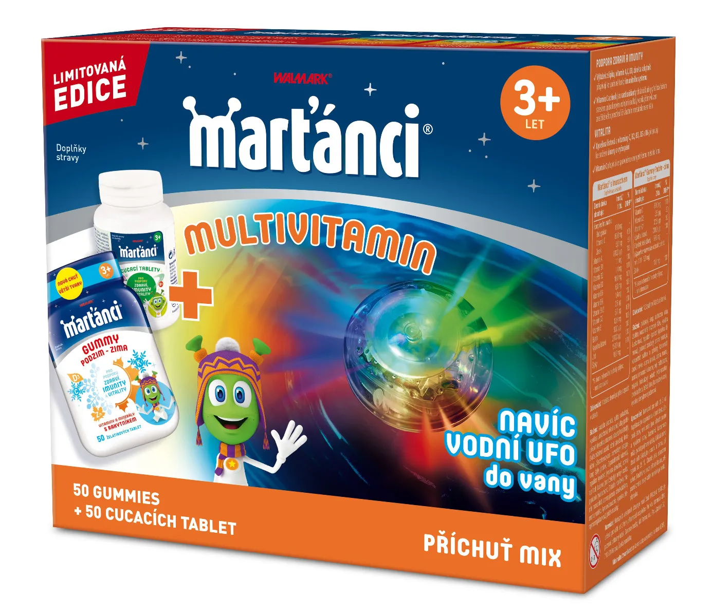 Marťánci Multivitamin MIX 50 gummies + 50 cucacích tablet + dárek