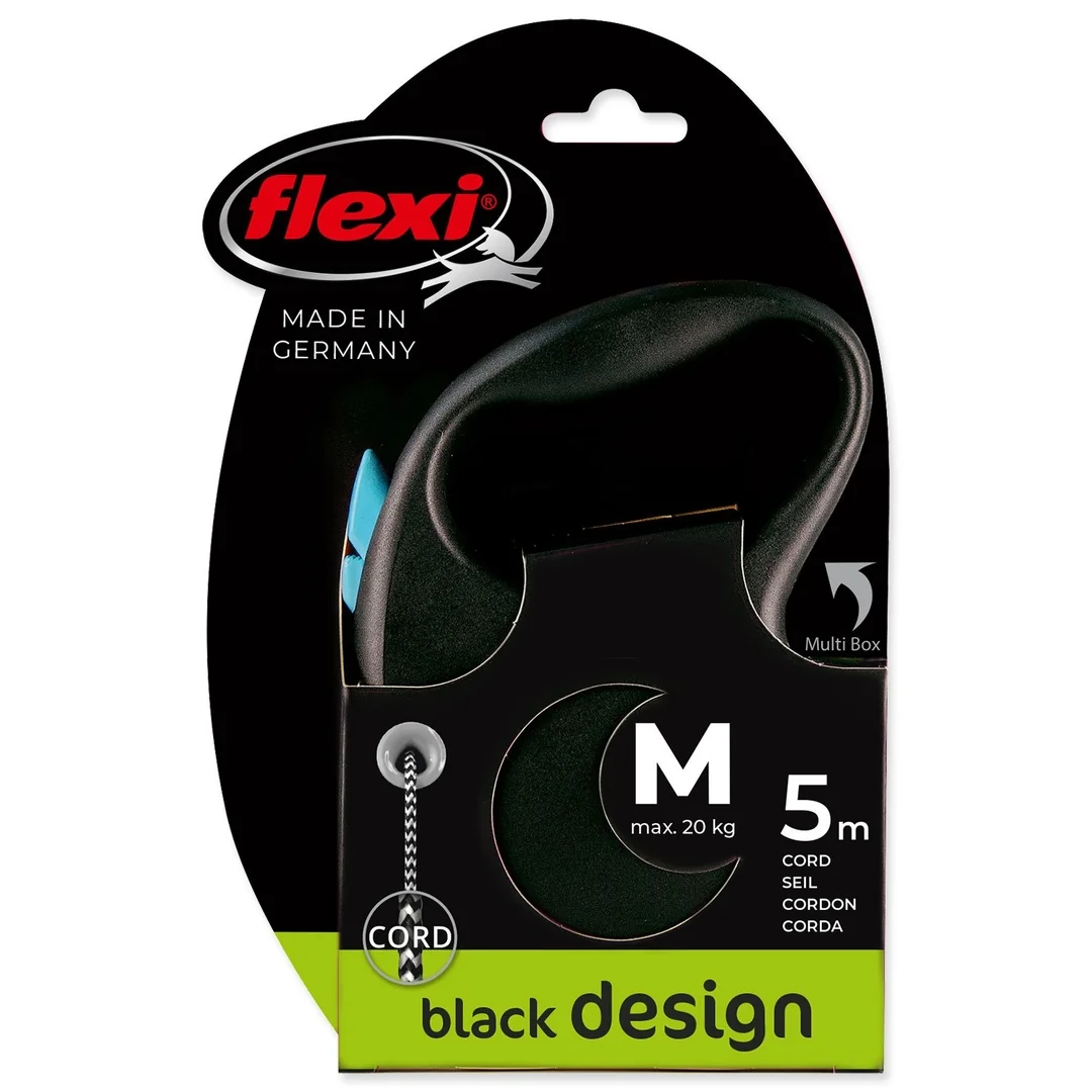 Flexi Vodítko Black Design lanko M modré 5m