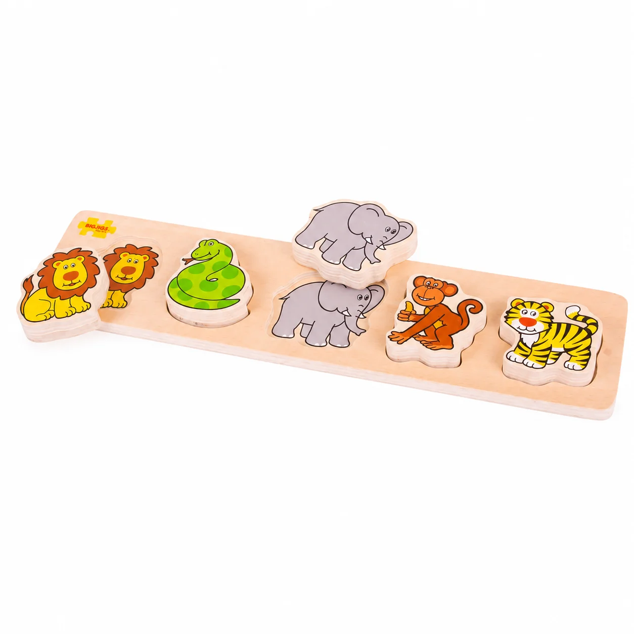 Bigjigs Toys Dřevěné vkládací puzzle safari