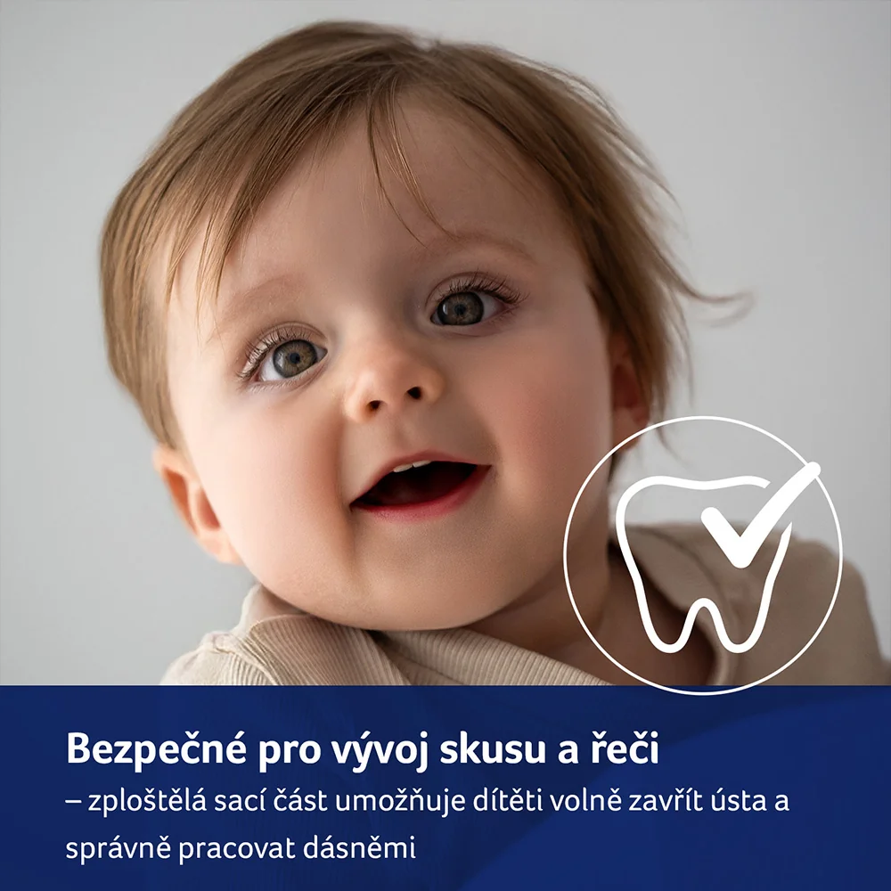 LOVI Teddy Love Dudlík svítící silikonový dynamický 0–6m 2 ks