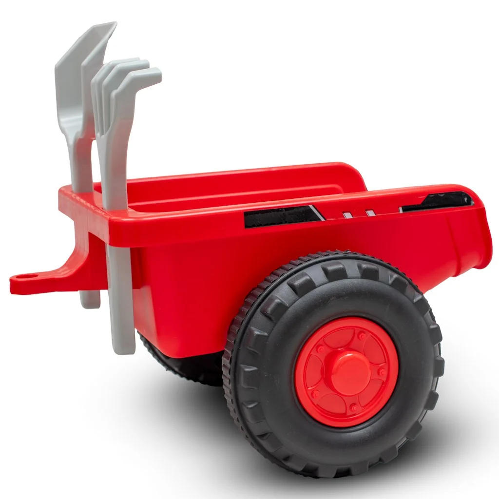 Baby Mix Dětské odrážedlo traktor s vlečkou Benny  červený