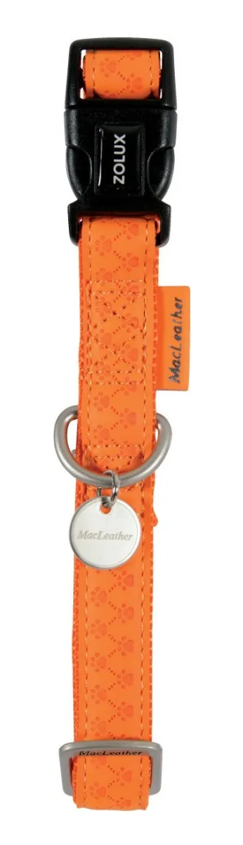 Zolux Obojek Mac Leather pro psy 10 mm/20-30 cm oranžový