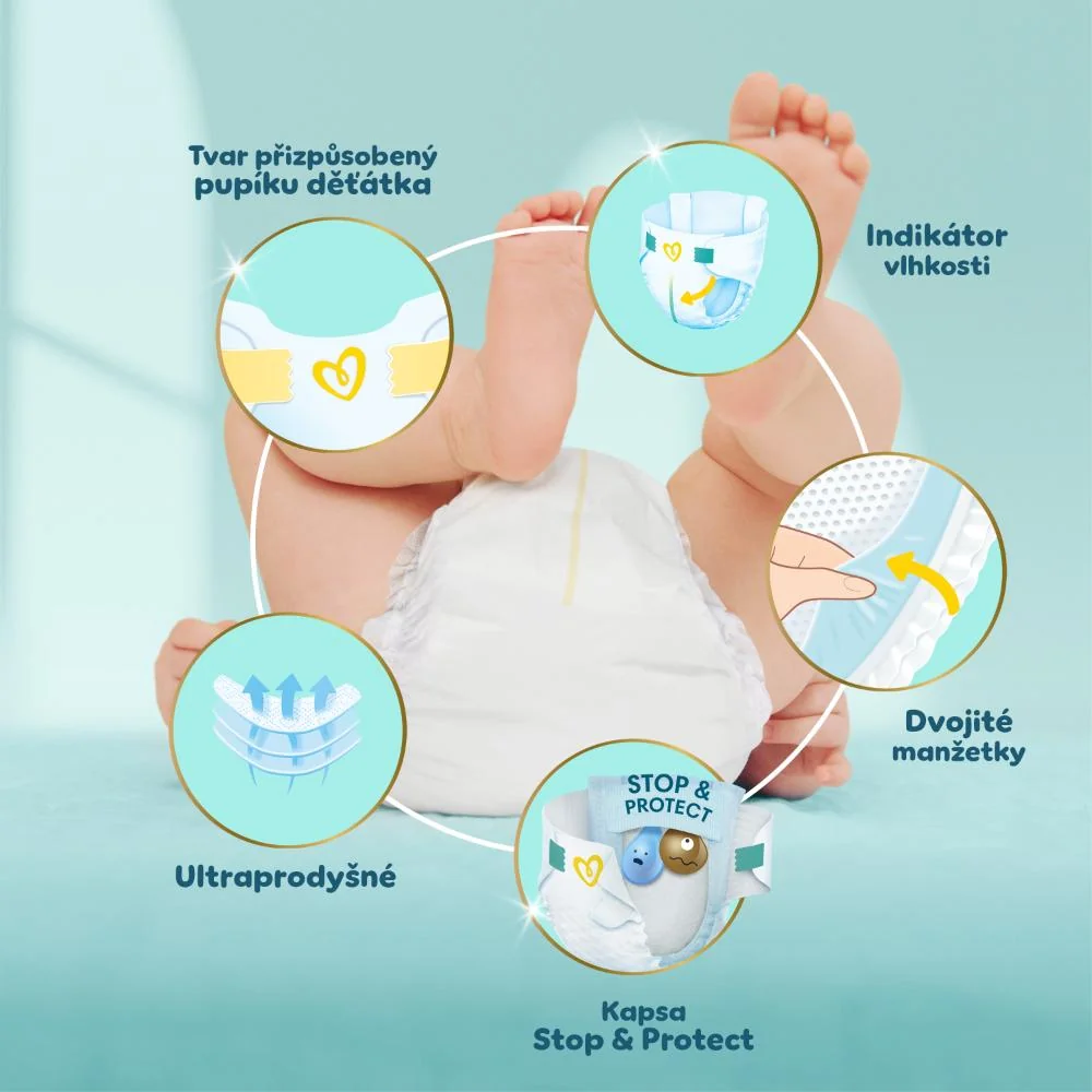 Pampers Premium Care vel. 4 9–14 kg dětské pleny 34 ks