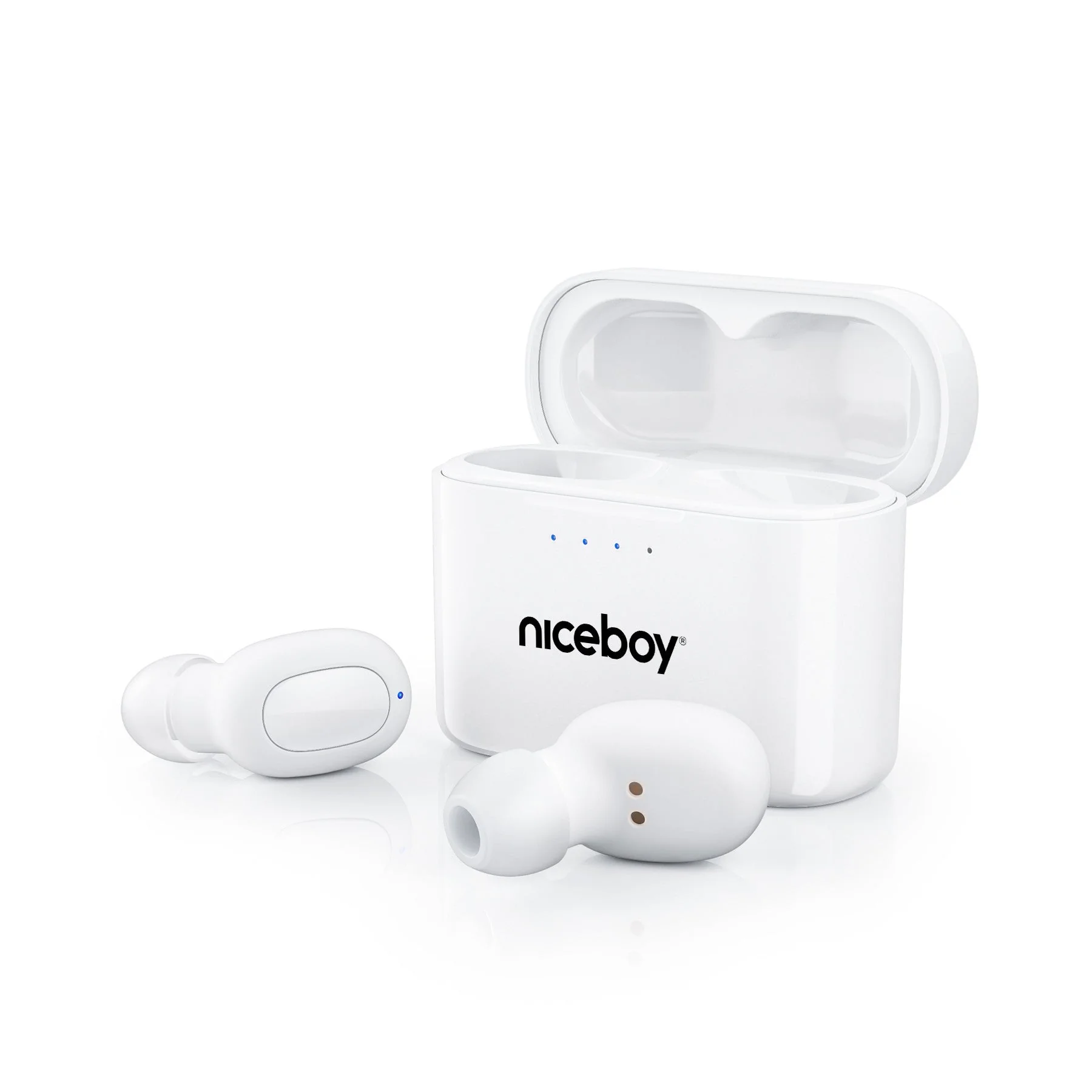 Niceboy Bezdrátová sluchátka do uší Podsie 4 White
