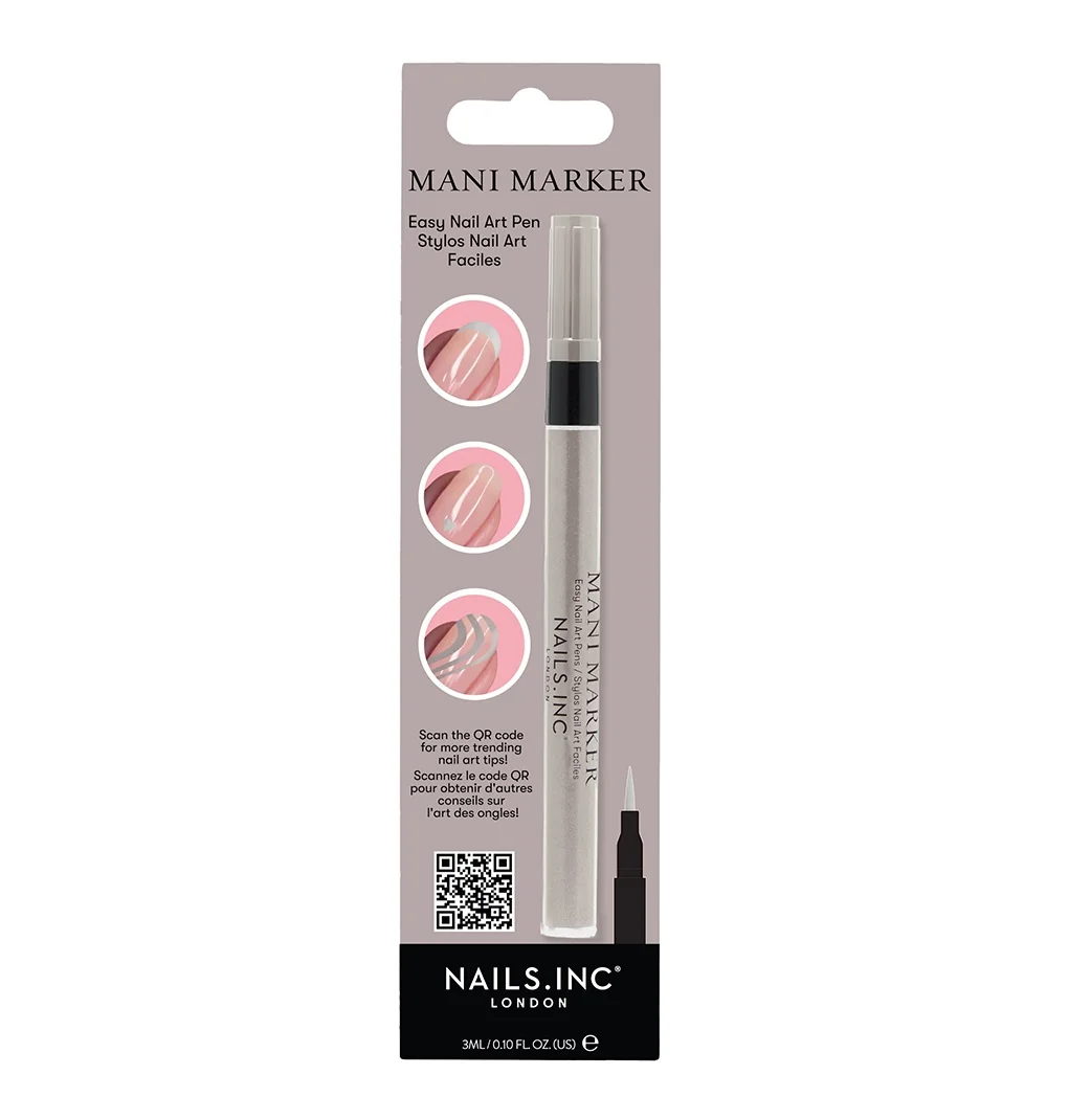 Nails Inc. Mani Marker Silver pero na nehty 14 ml