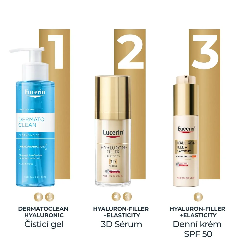 Eucerin Hyaluron-Filler + Elasticity SPF50 ultra lehký denní krém 50 ml
