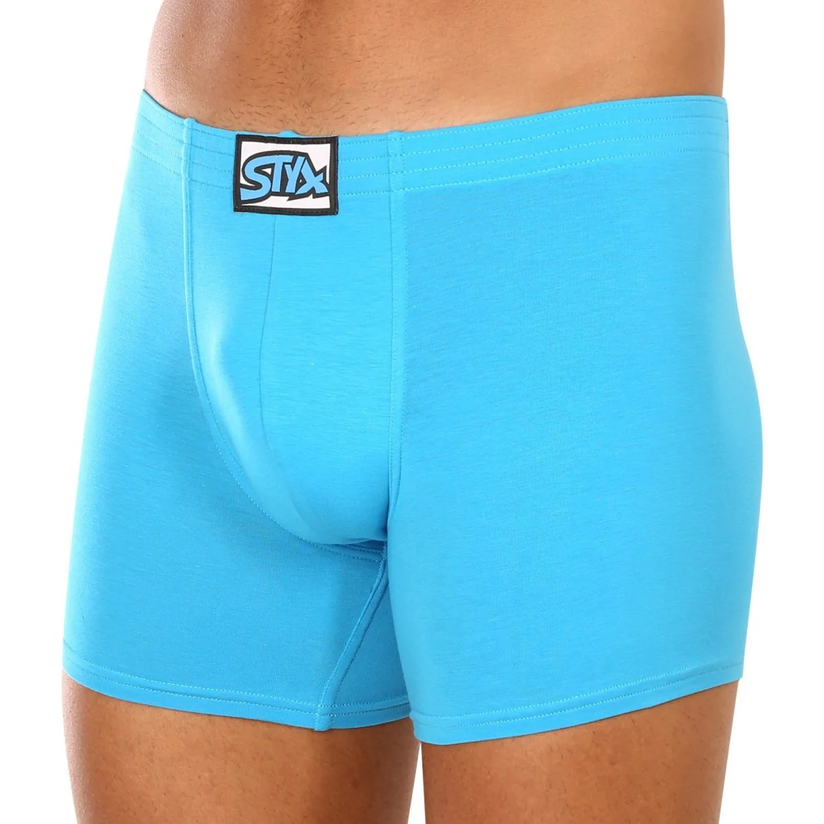 Styx 3PACK pánské boxerky long klasická guma světle modré (3F1169) L