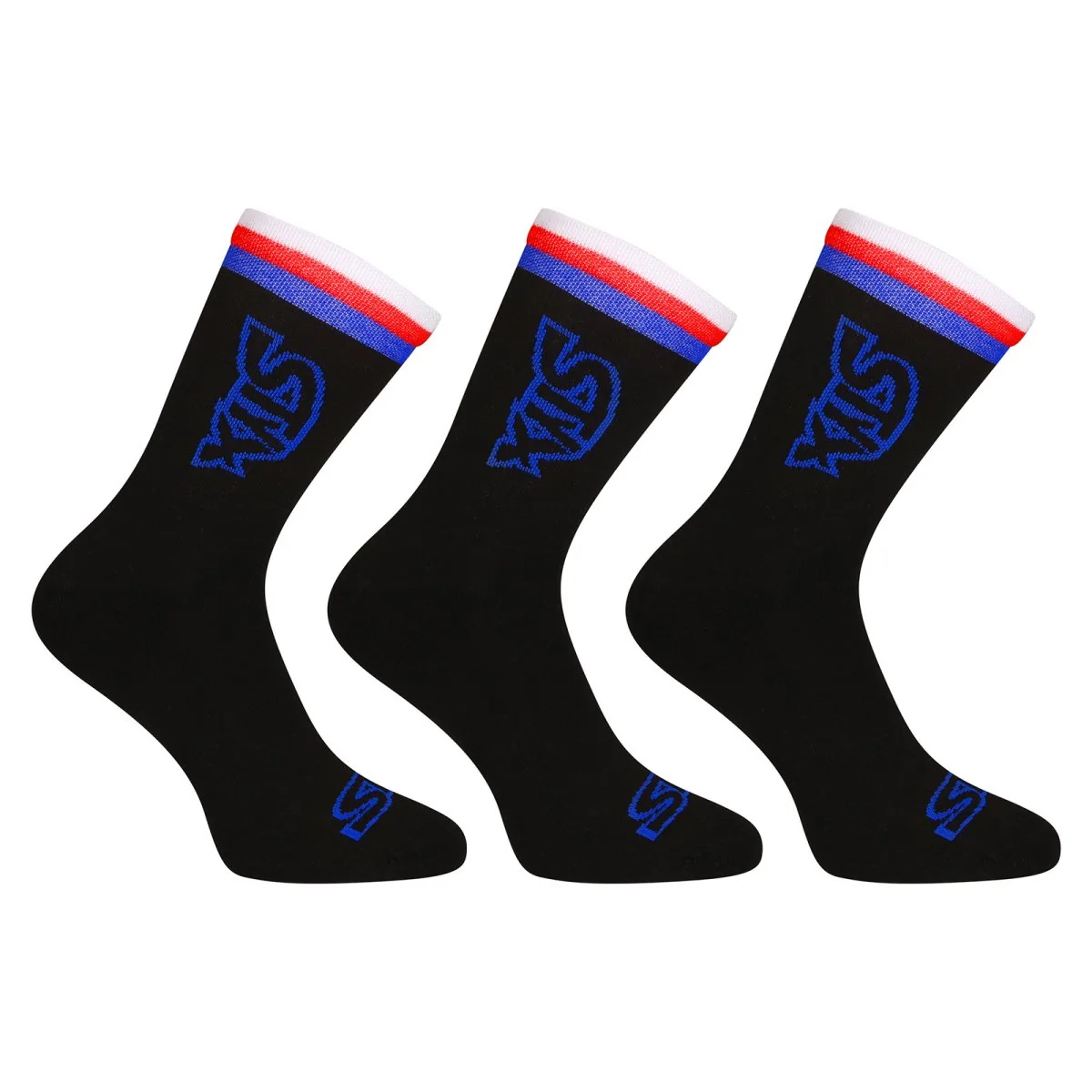 Styx 3PACK ponožky vysoké černé trikolóra (3HV09000) M 