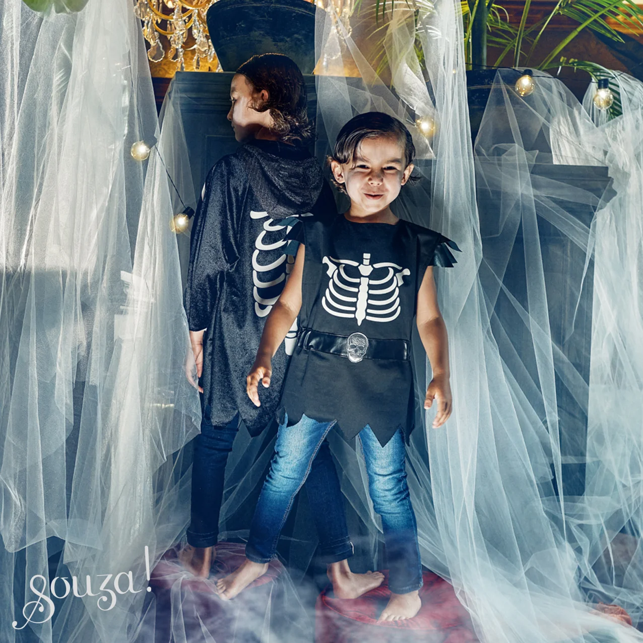 Souza! dětský kostým - halloweenský plášť Casper - 8-10 let, 128-140 cm