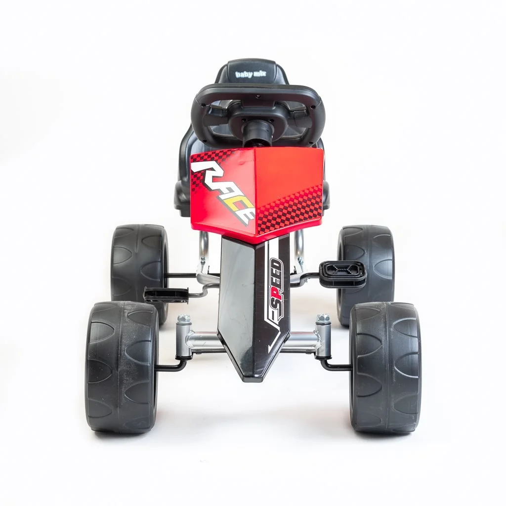 Baby Mix Dětská šlapací motokára Go-kart  Speedy červená