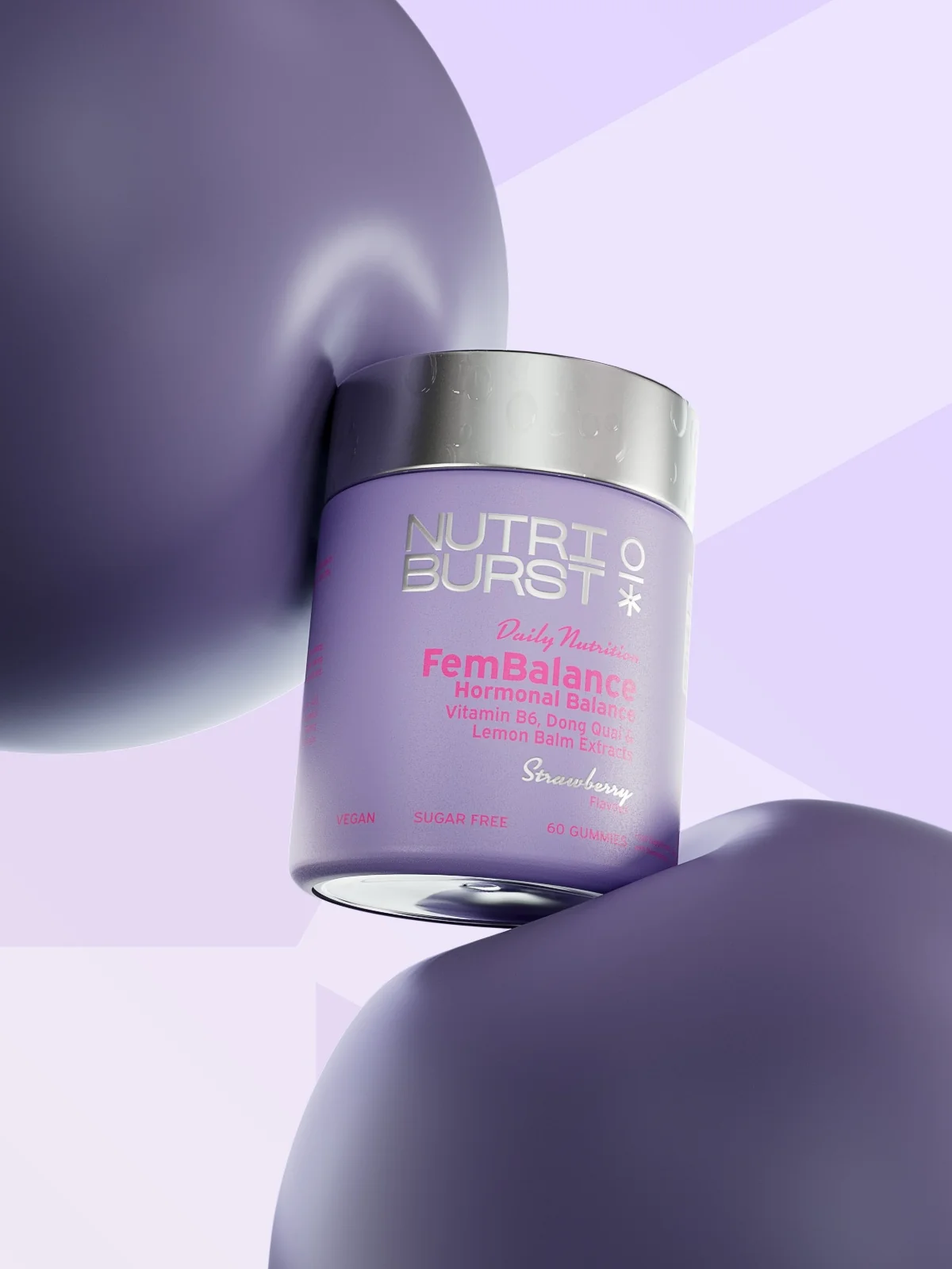 Nutriburst FemBalance Multivitamin gummies pro ženy 60 ks jahoda