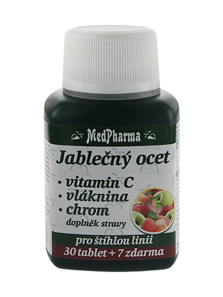 Medpharma Jablečný ocet + vitamin C + vláknina + chrom 37 tablet