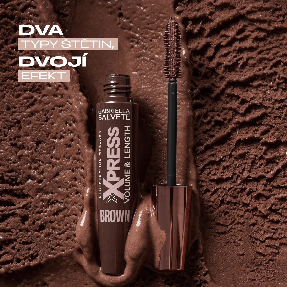 Gabriella Salvete Xxpress Brown hnědá řasenka 10 ml