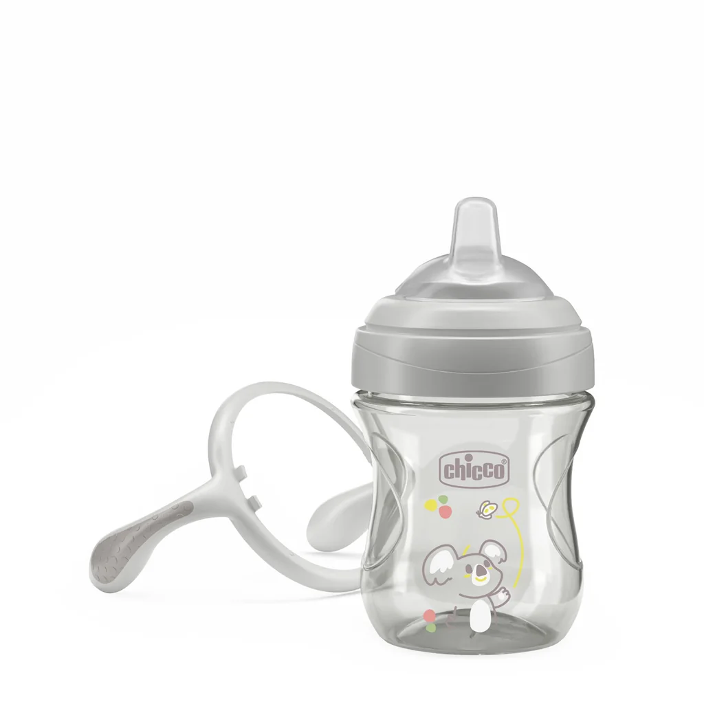 Chicco Hrneček Transition učicí s držadly 4m+ 200 ml grey