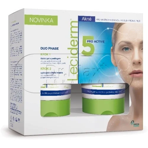Leciderm Akné DUO PHASE - maska a peeling 2x100ml