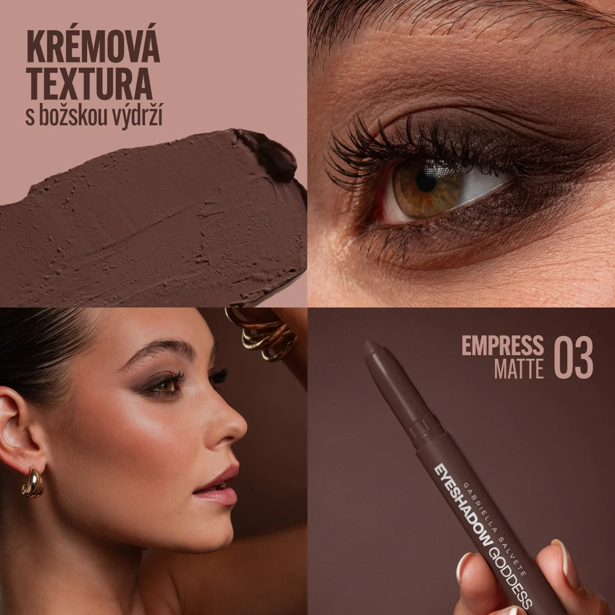 Gabriella Salvete Goddess Eyeshadow Matte 03 Empress oční stíny 1,3 g