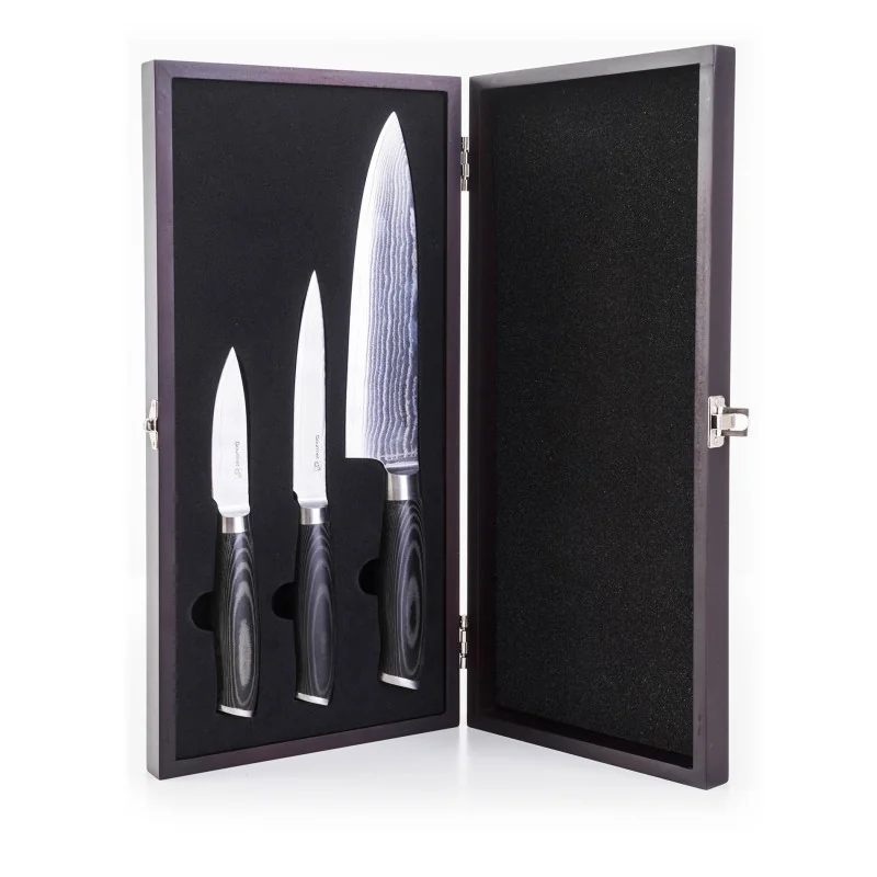 G21 Sada nožů Gourmet Damascus small box 3 ks