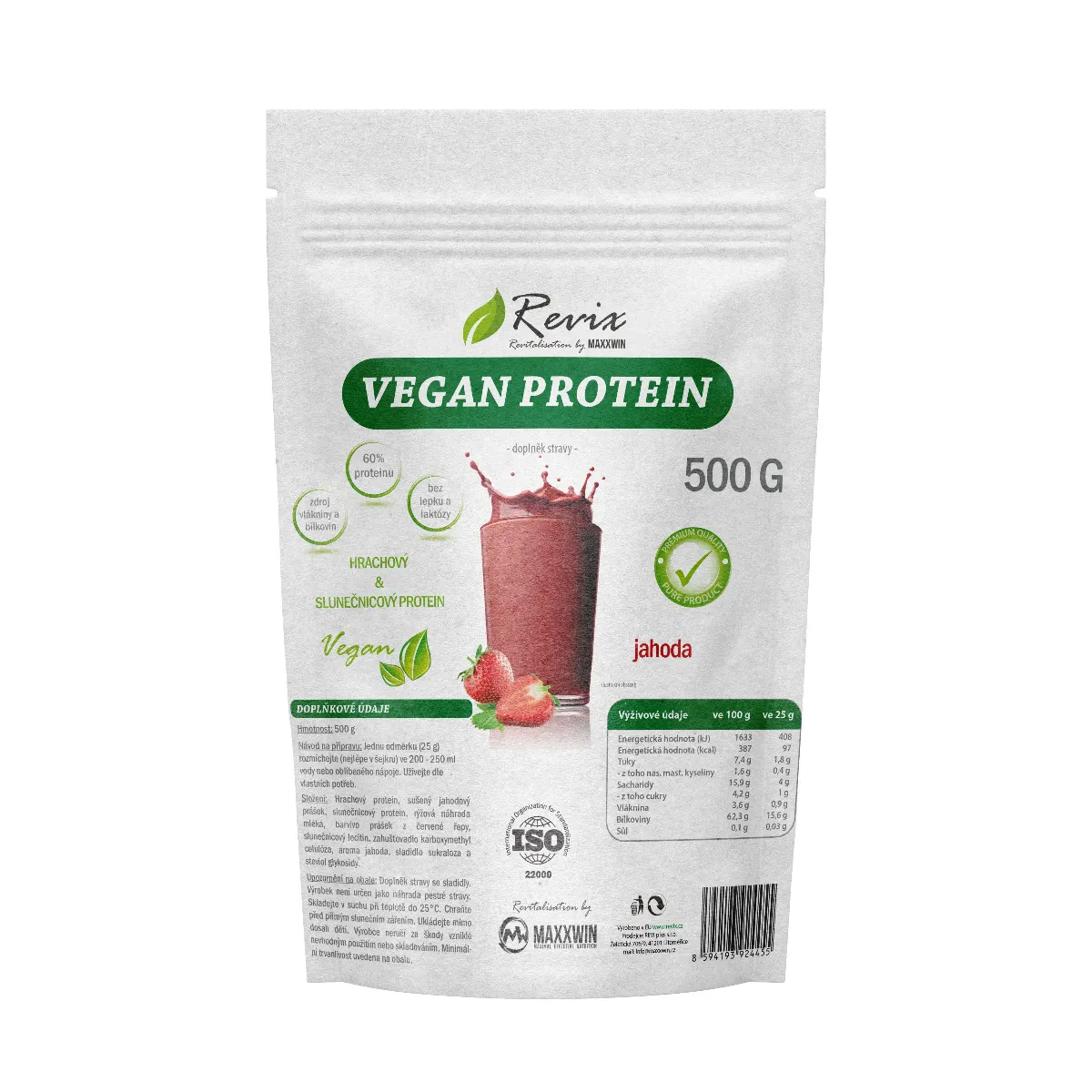 Revix Vegan protein jahoda