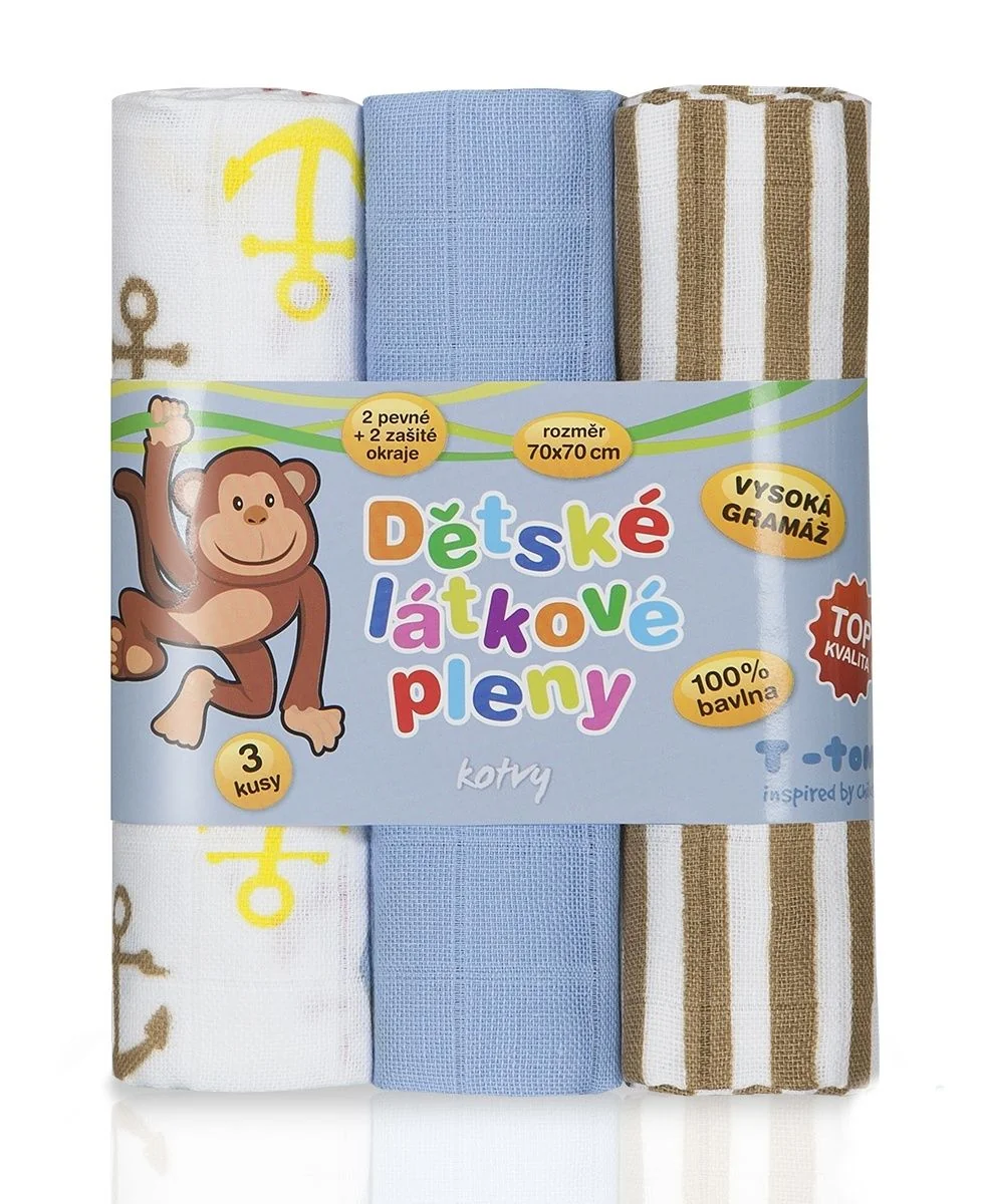 T-tomi Látkové TETRA pleny sada 3 ks kotvy