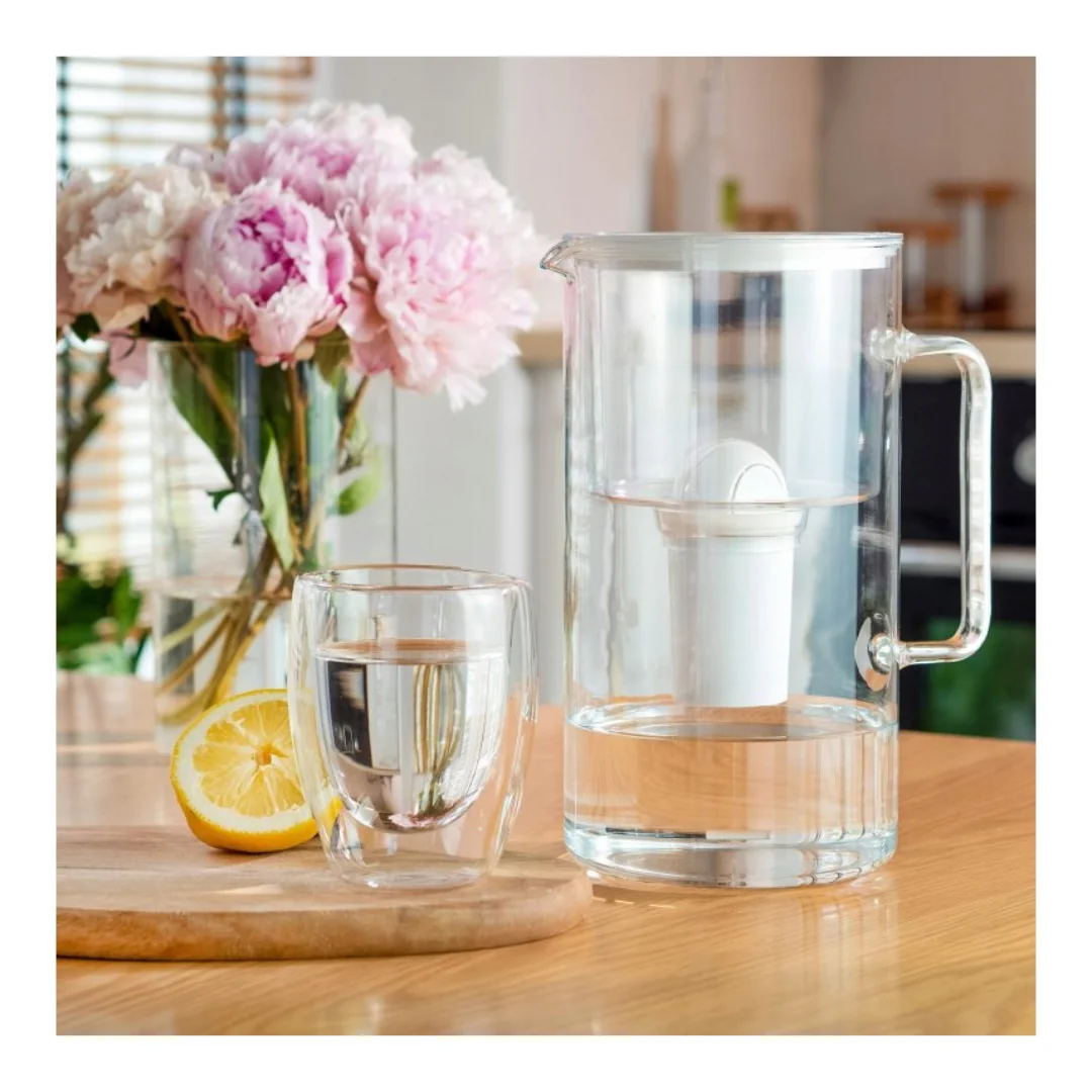 Wessper Skleněná konvice AquaClassic D2 3,3 l, bílá + 1 filtr