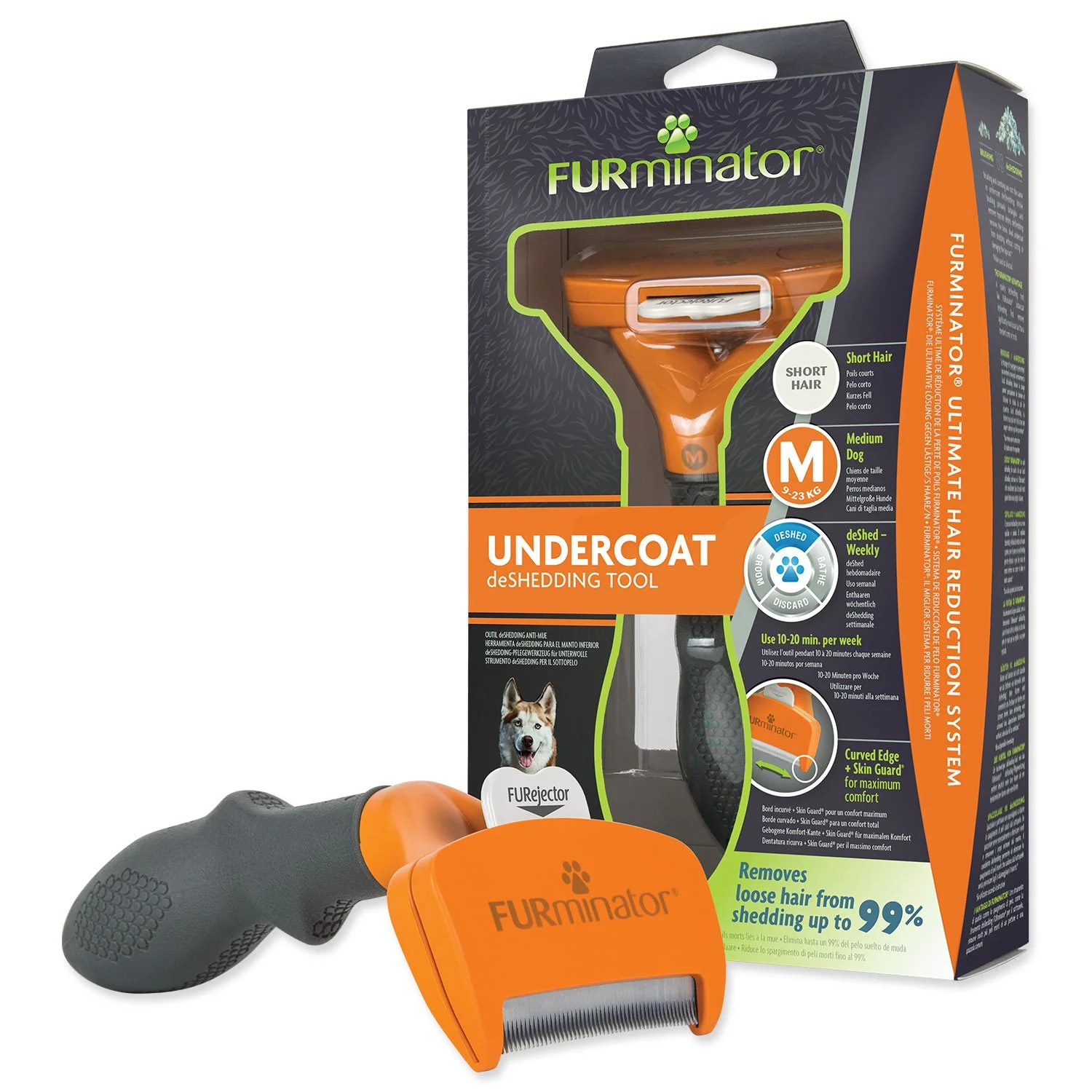 FURminator Hřeben krátká srst M 9-23kg
