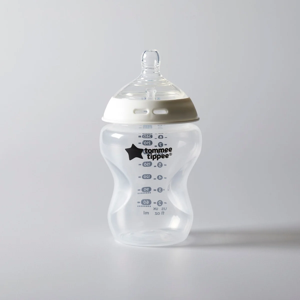 Tommee Tippee Natural Start Samosterilizační kojenecká láhev s Anti-Colic savičkou Pomalý průtok 0m+ 260 ml 1 ks čirá