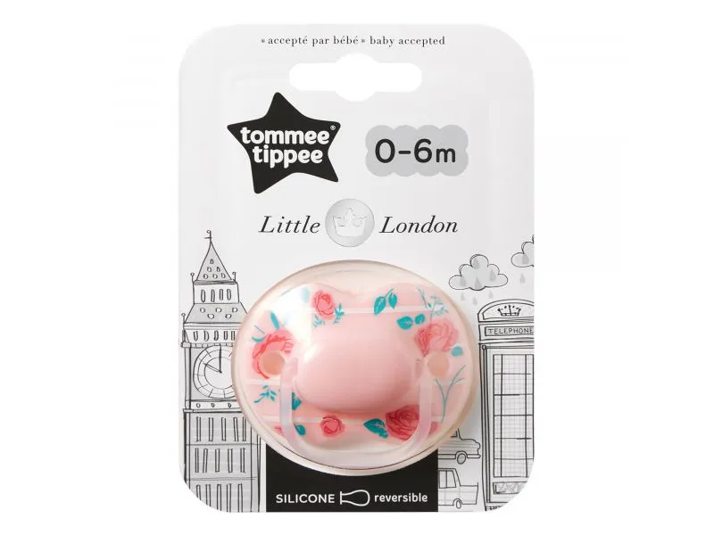 Tommee Tippee C2N Little London Girl 0-6 měsíců šidítko silikon 1 ks