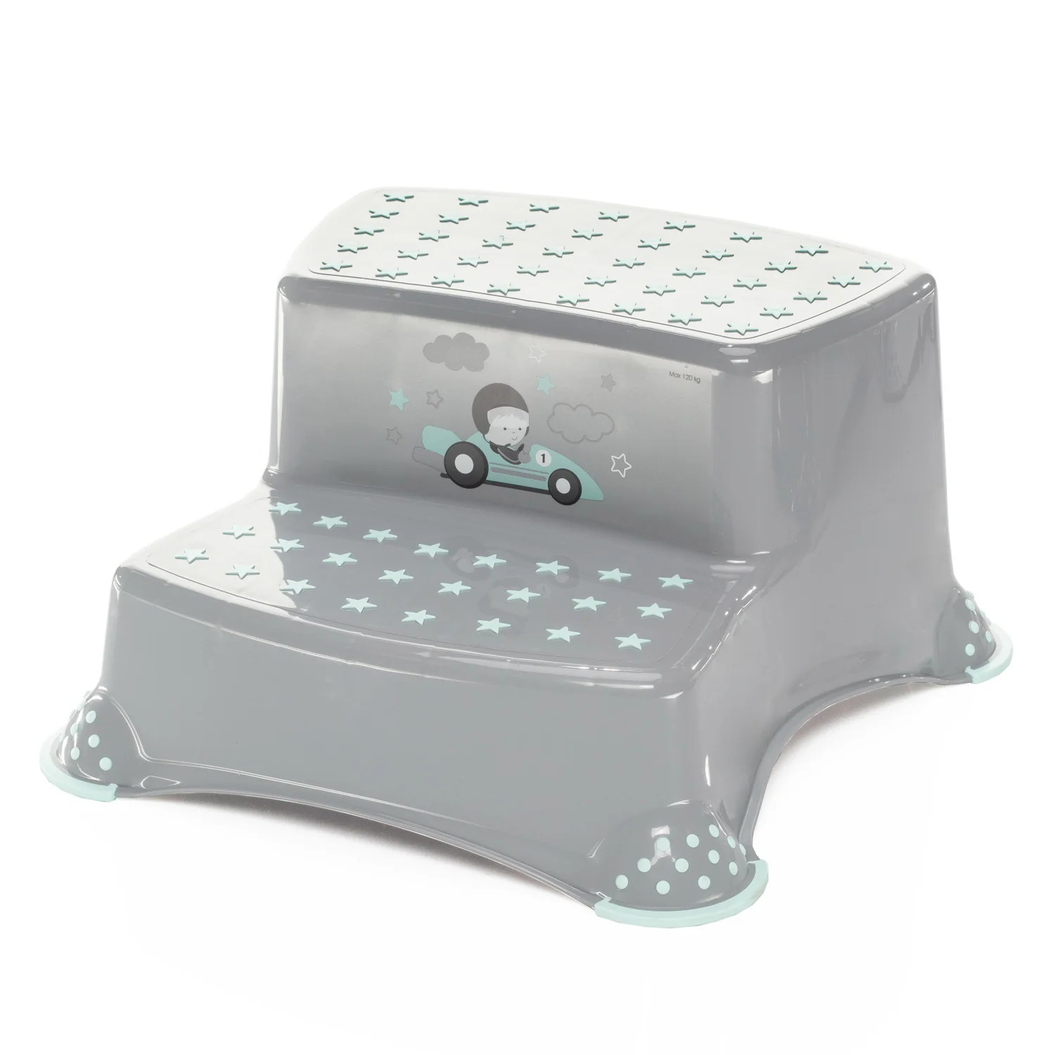 Zopa Dvojstupínek k WC/umyvadlu "Racer", Grey/Mint 1