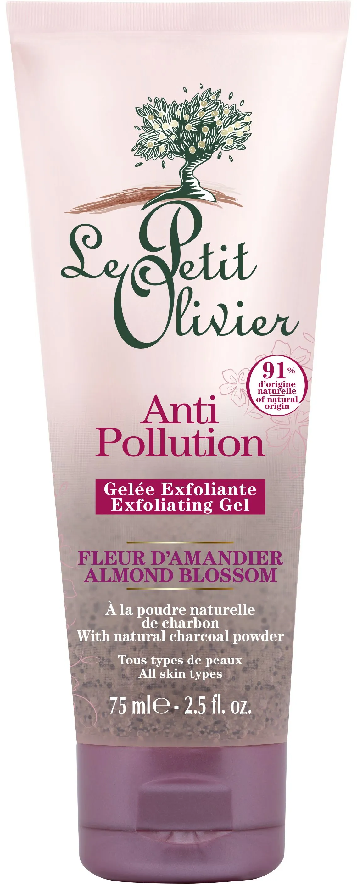 Le Petit Olivier Mandlový květ čistící peelingový gel 75 ml
