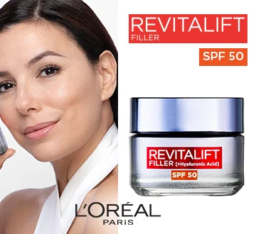 Loréal Paris Revitalift Filler HA SPF50 denní krém proti stárnutí pleti 50 ml Kosmetika Loréal Paris Revitalift Filler HA SPF50 denní krém proti stárnutí pleti 50 ml Kosmetika