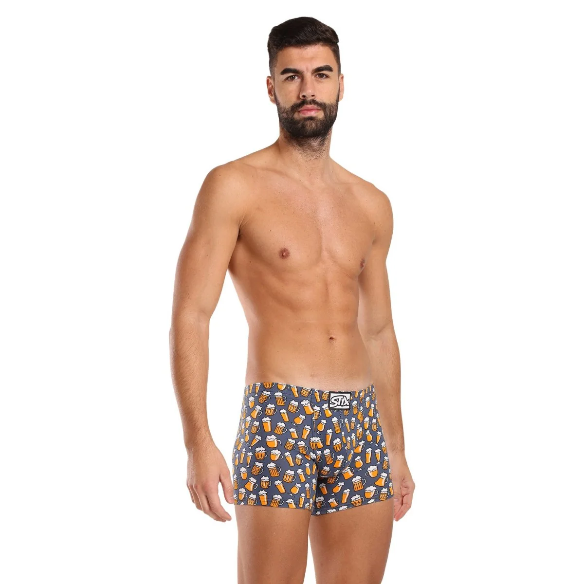 Styx Pánské boxerky long art klasická guma pivo (F1357) M