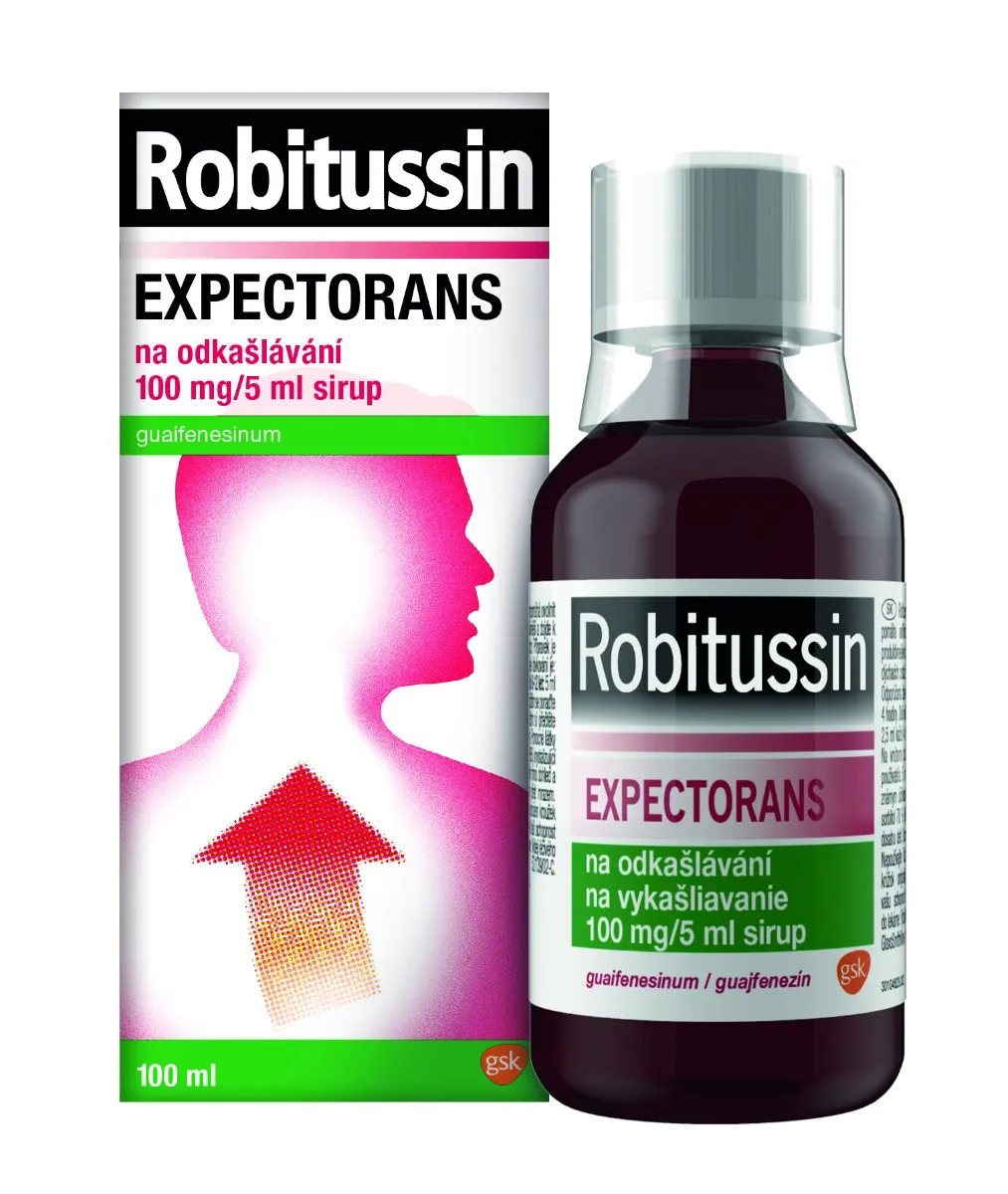 Robitussin Expectorans na odkašlávání 100 mg/5 ml