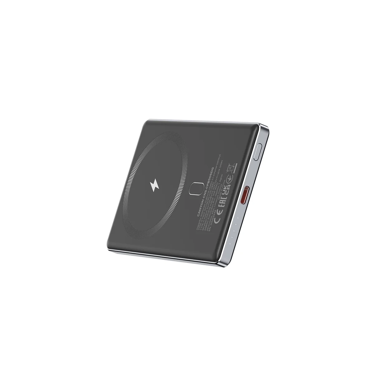 Canyon Power bank PB-505 slim Magsafe 5000 mAh PD20W Dark Grey