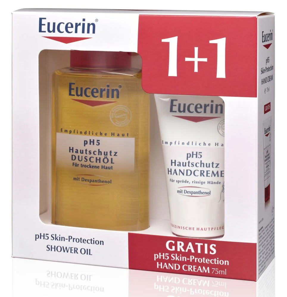 EUCERIN 1+1 ZDARMA Sprchový olej ph5 + Krém na ruce ph5