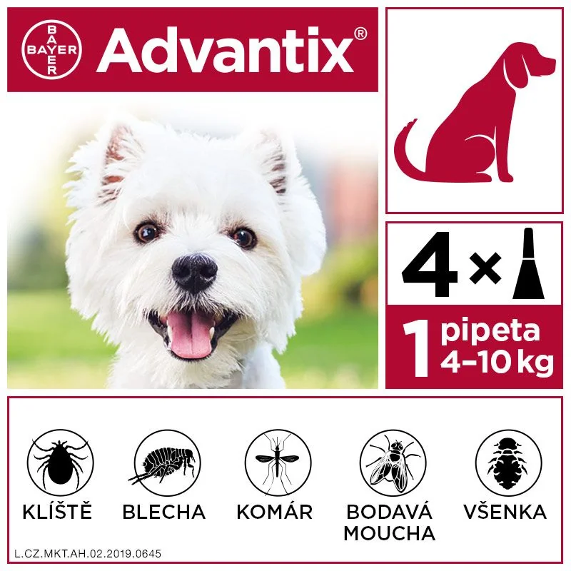 Advantix pro psy 4-10 kg spot-on 4x1 ml