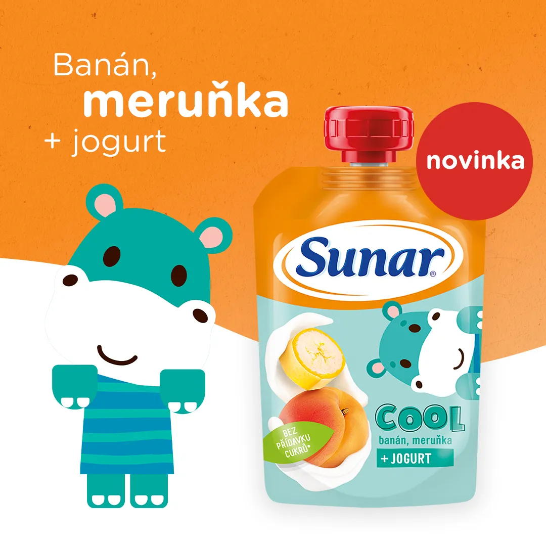 Sunar Cool Banán, meruňka, jogurt kapsička 110 g