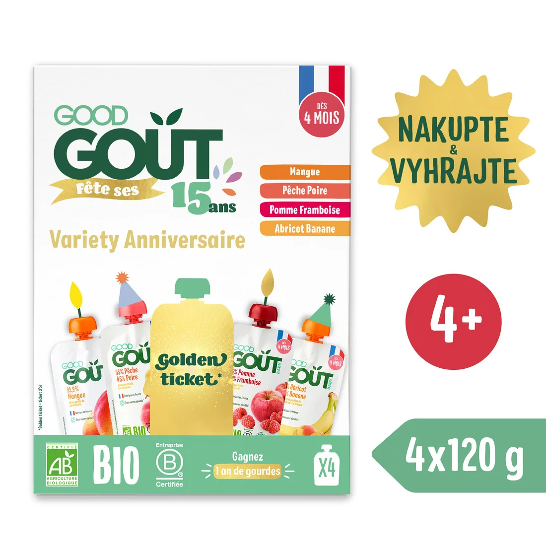 Good Gout Ovocný Jackpot kapsička 4x120 g