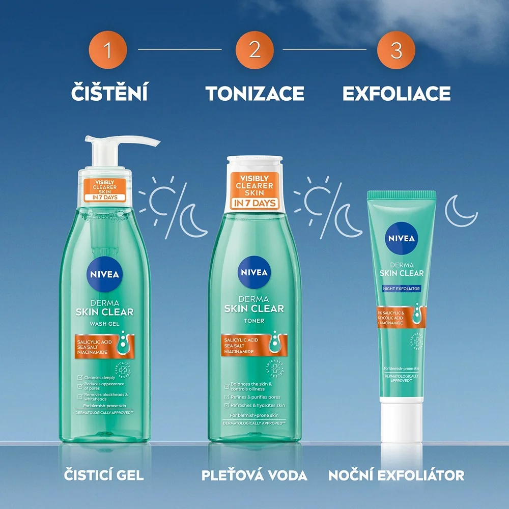 Nivea Derma Skin Clear čisticí gel 150 ml
