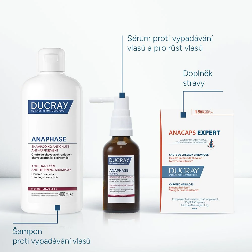 Ducray Anaphase Šampon při vypadávání vlasů 400 ml