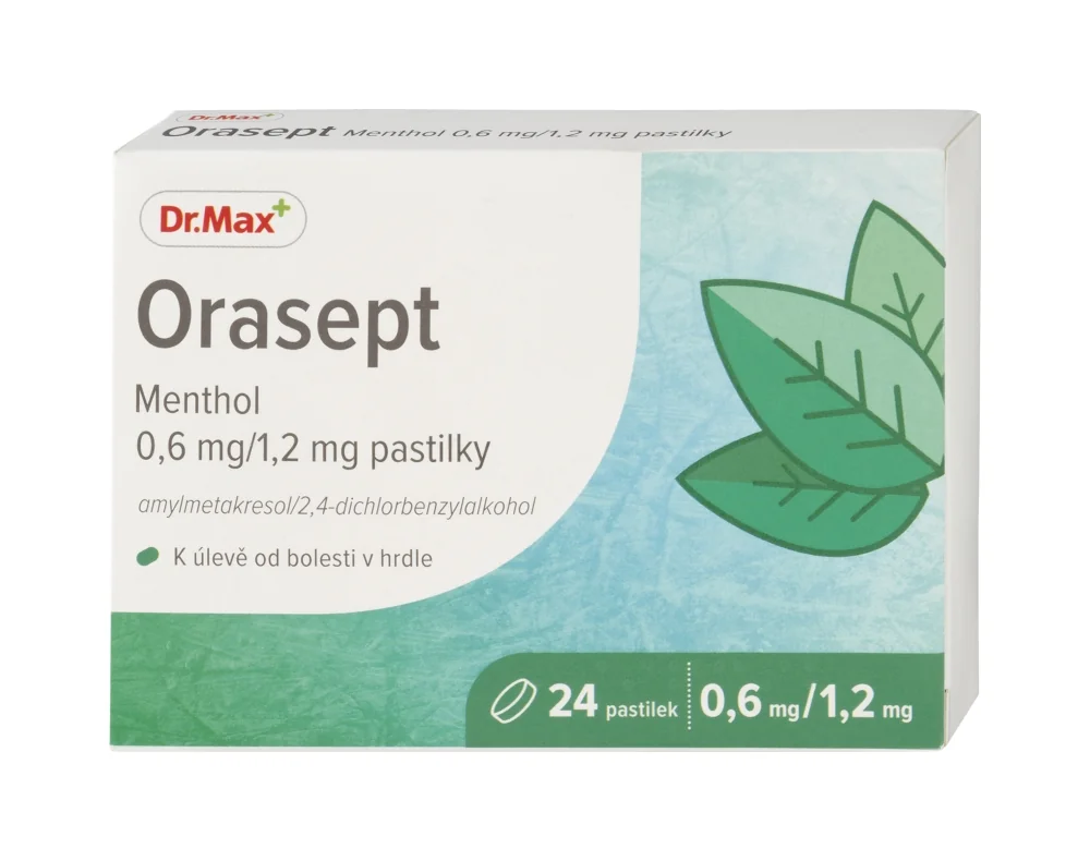 Dr. Max Orasept Menthol 0,6 mg/1,2 mg 24 pastilek