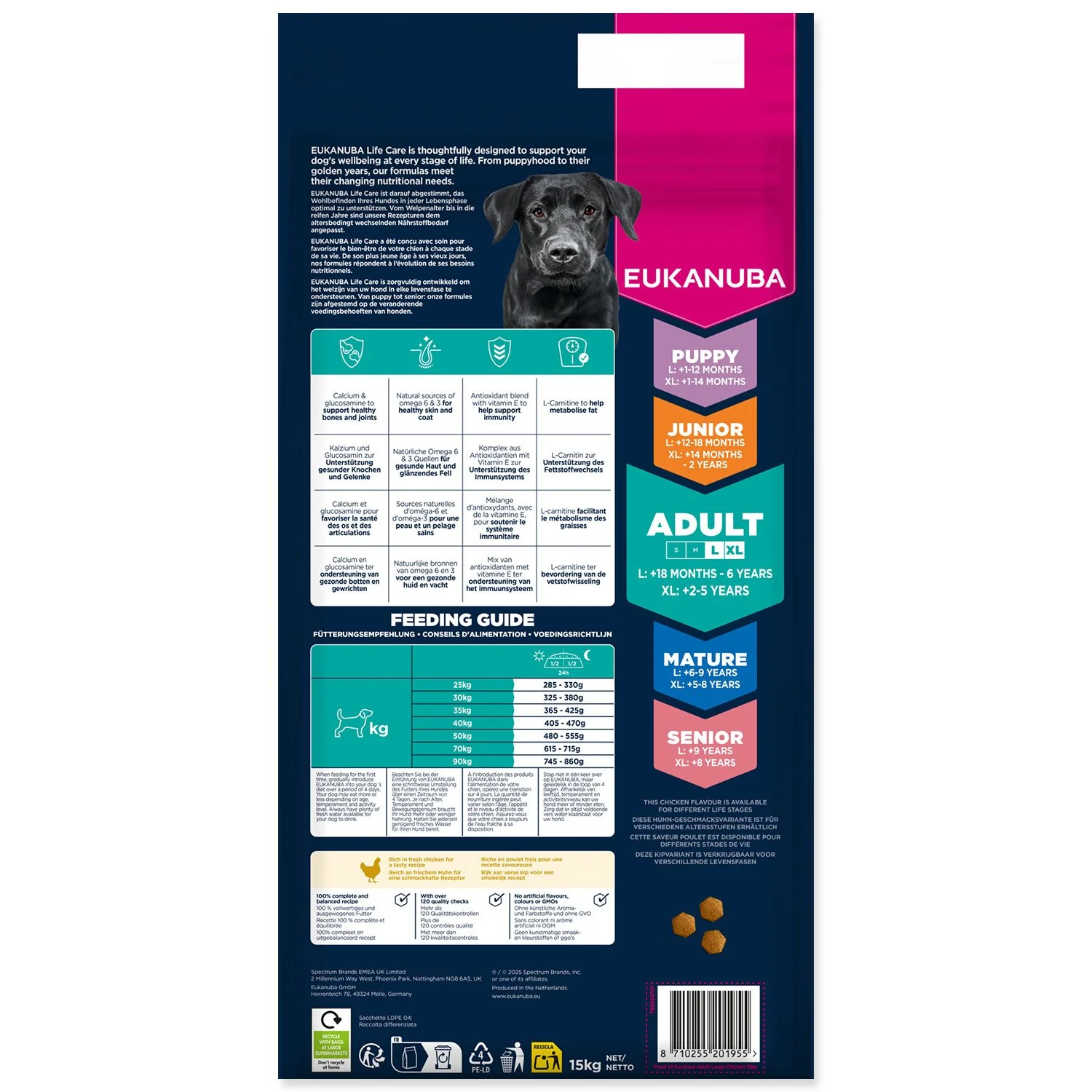 Eukanuba Krmivo Adult Large rich in fresh chicken 15kg