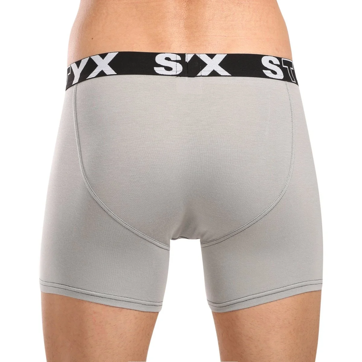 Styx Pánské boxerky long sportovní guma světle šedé (U1062) L