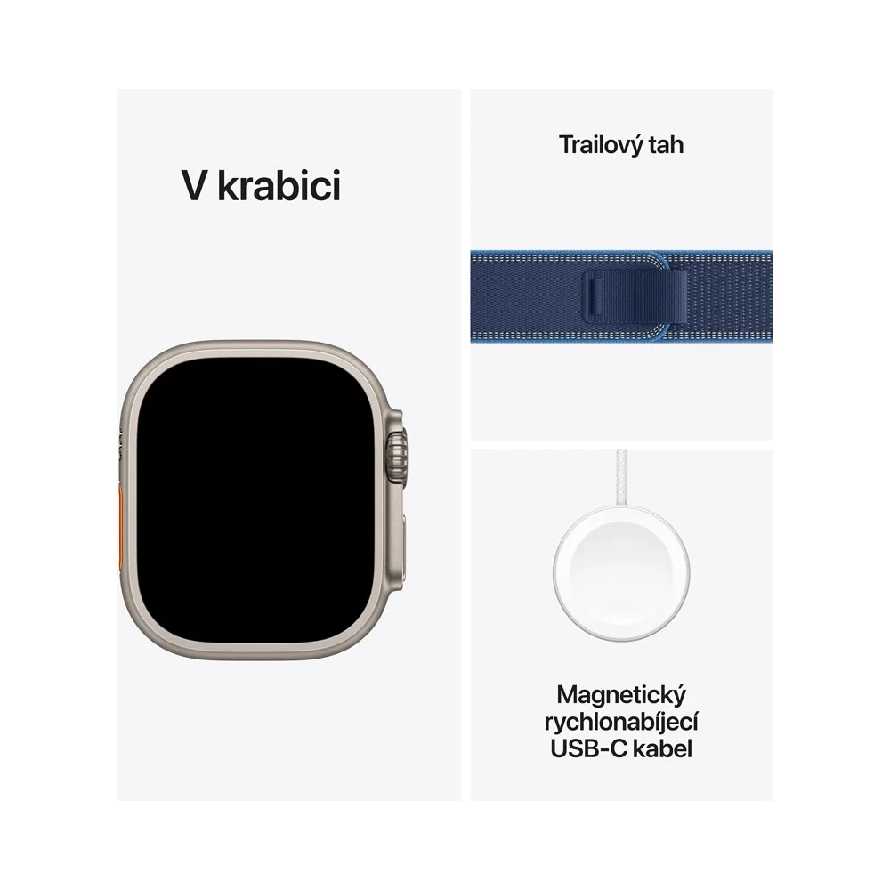 Apple Watch Ultra3 49 mm trailový řemínek S/M chytré hodinky
