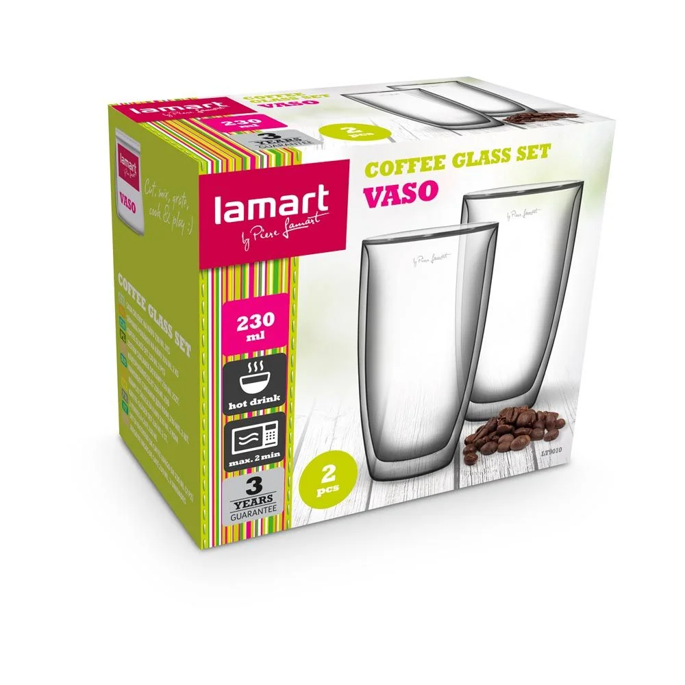 LAMART LT9010 Vaso sklenice coffee 230 ml 2 ks
