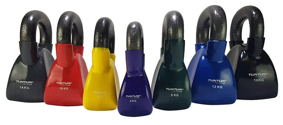Tunturi Kettlebell Vinyl varianta 12 kg modrý
