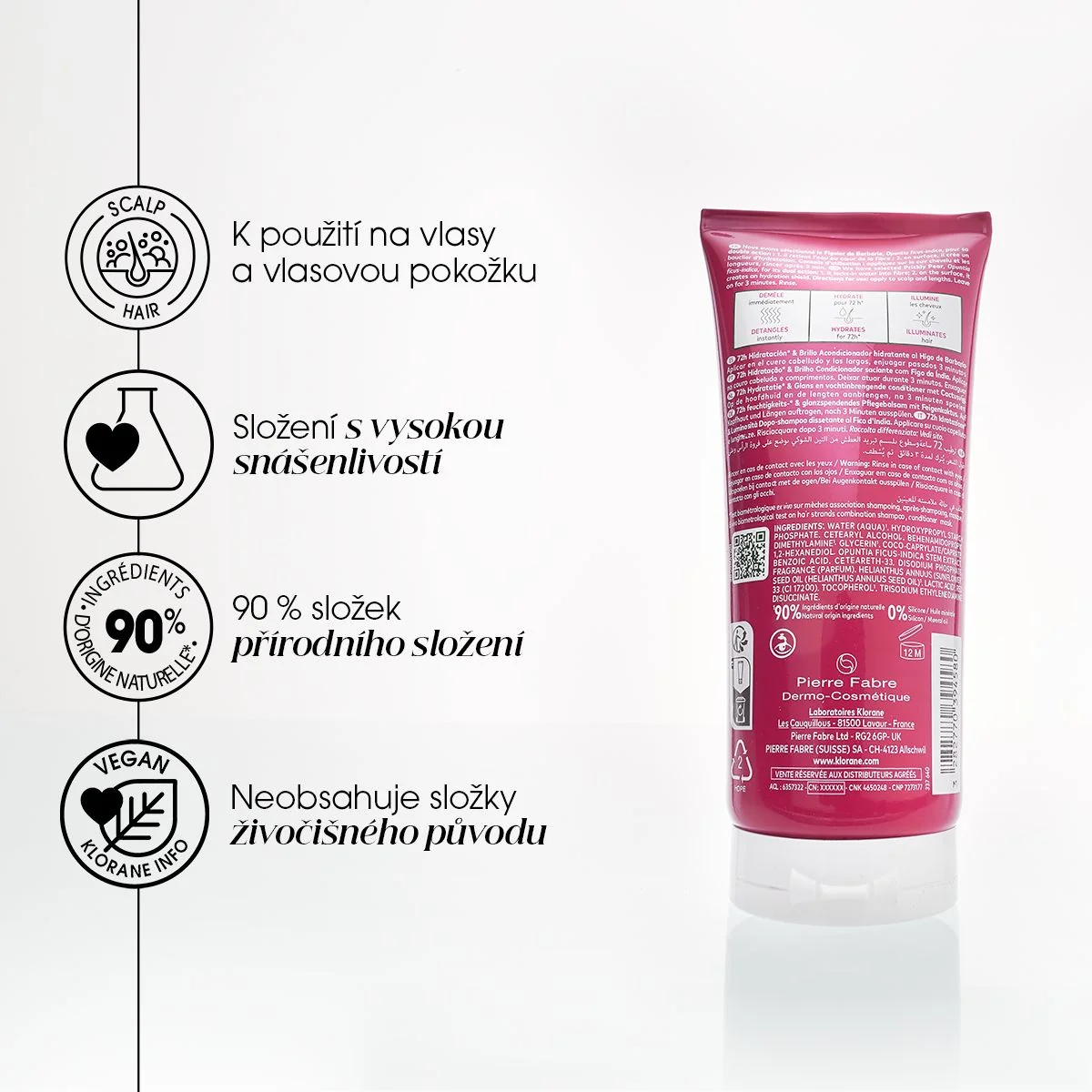 KLORANE Hydratační balzám s opuncií 200 ml
